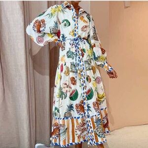 NEW Fancy D Boutique Nautical Fruit Dress Sz M